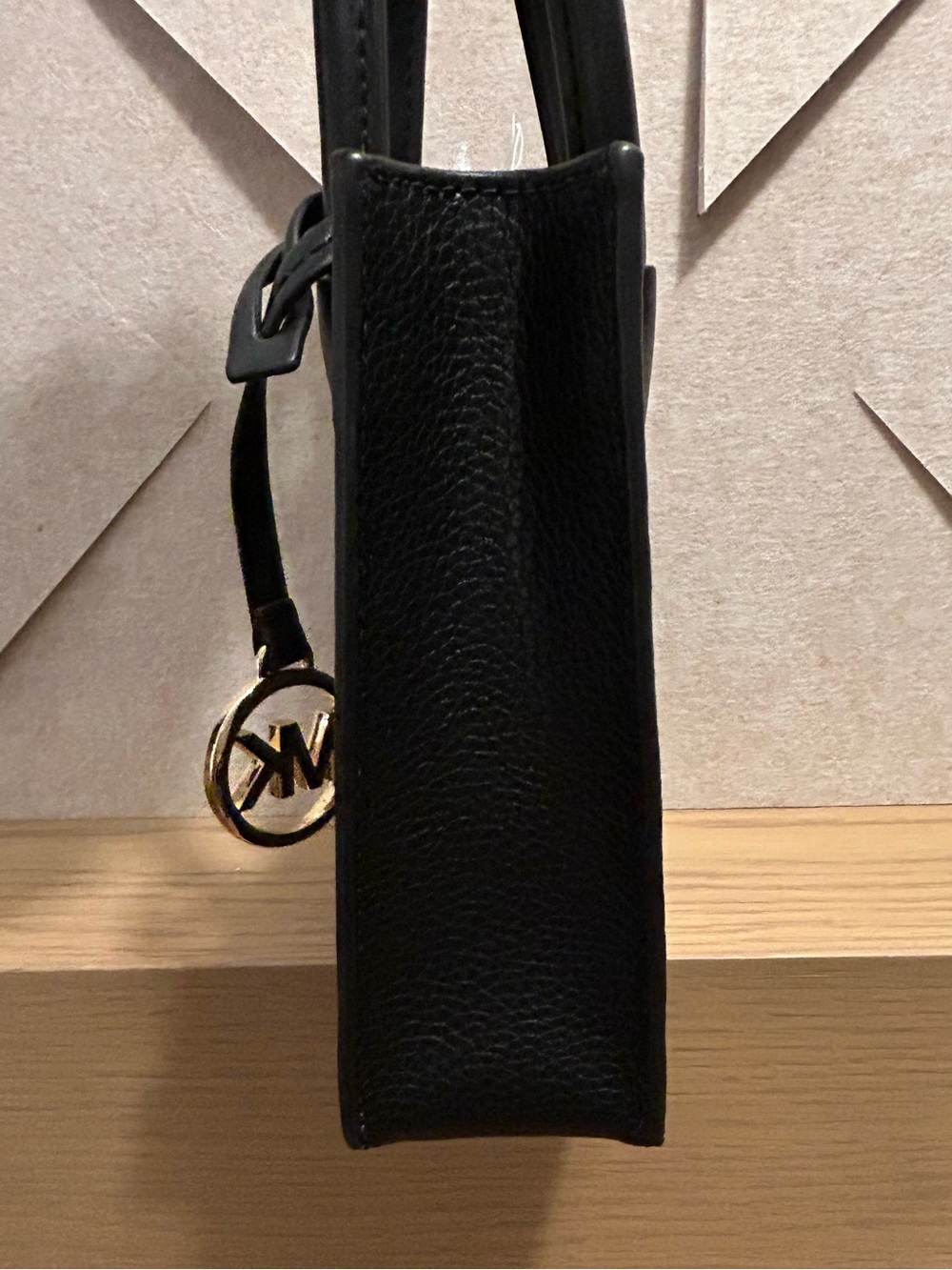 Michael Kors Black Pebbled Leather Mini Tote with Gold Hardware - Picture 8 of 16
